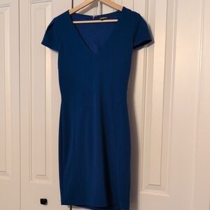 Express Blue Cap Sleeve Mini Dress